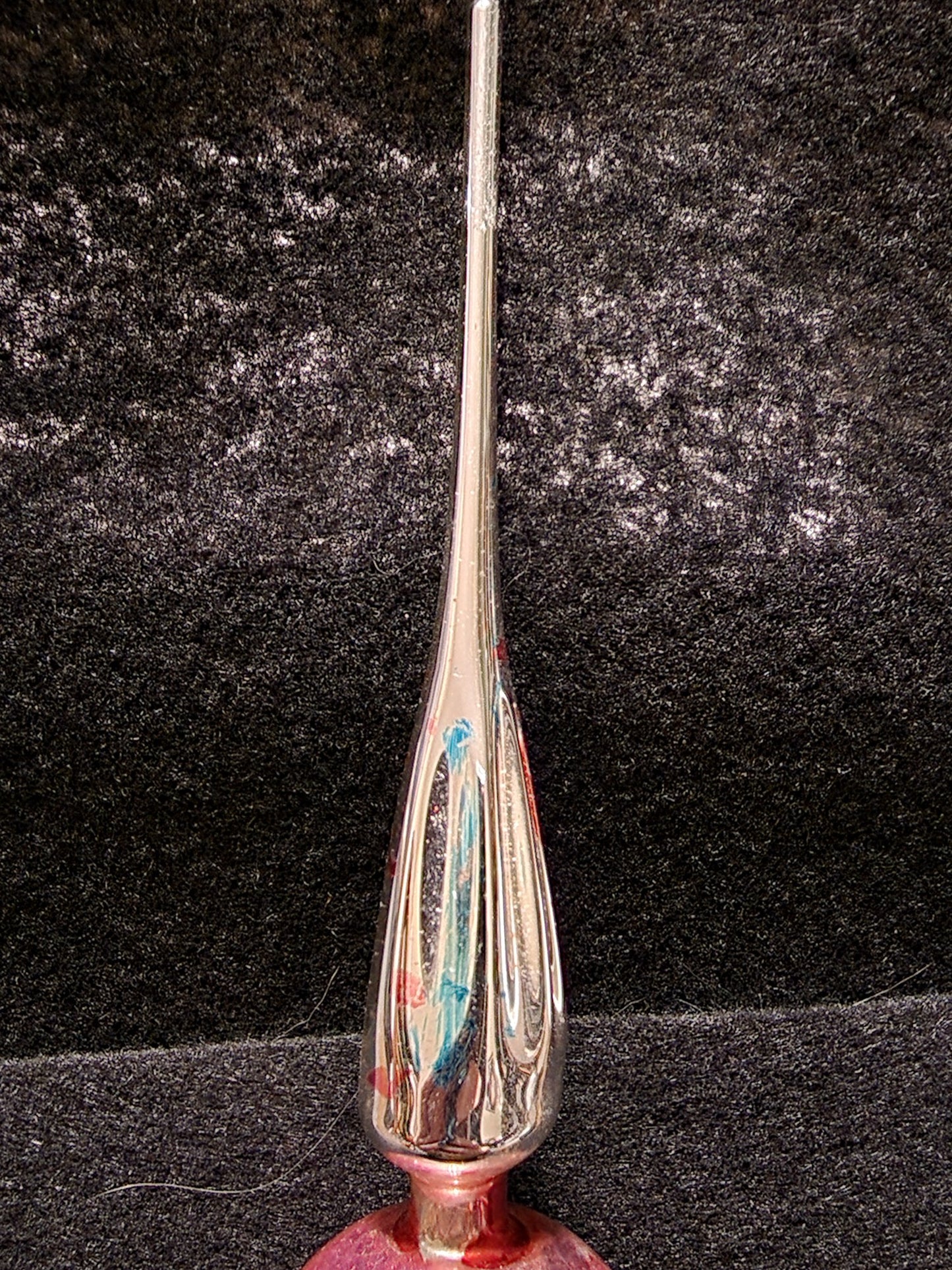 NICE Old Antique German INDENT CHRISTMAS TREE TOPPER for Smaller Tree Christmas Ornament ~1920.