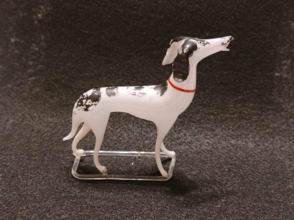 Rare Antique German Art Glass/Bimini Dog Ornament Circa 1920