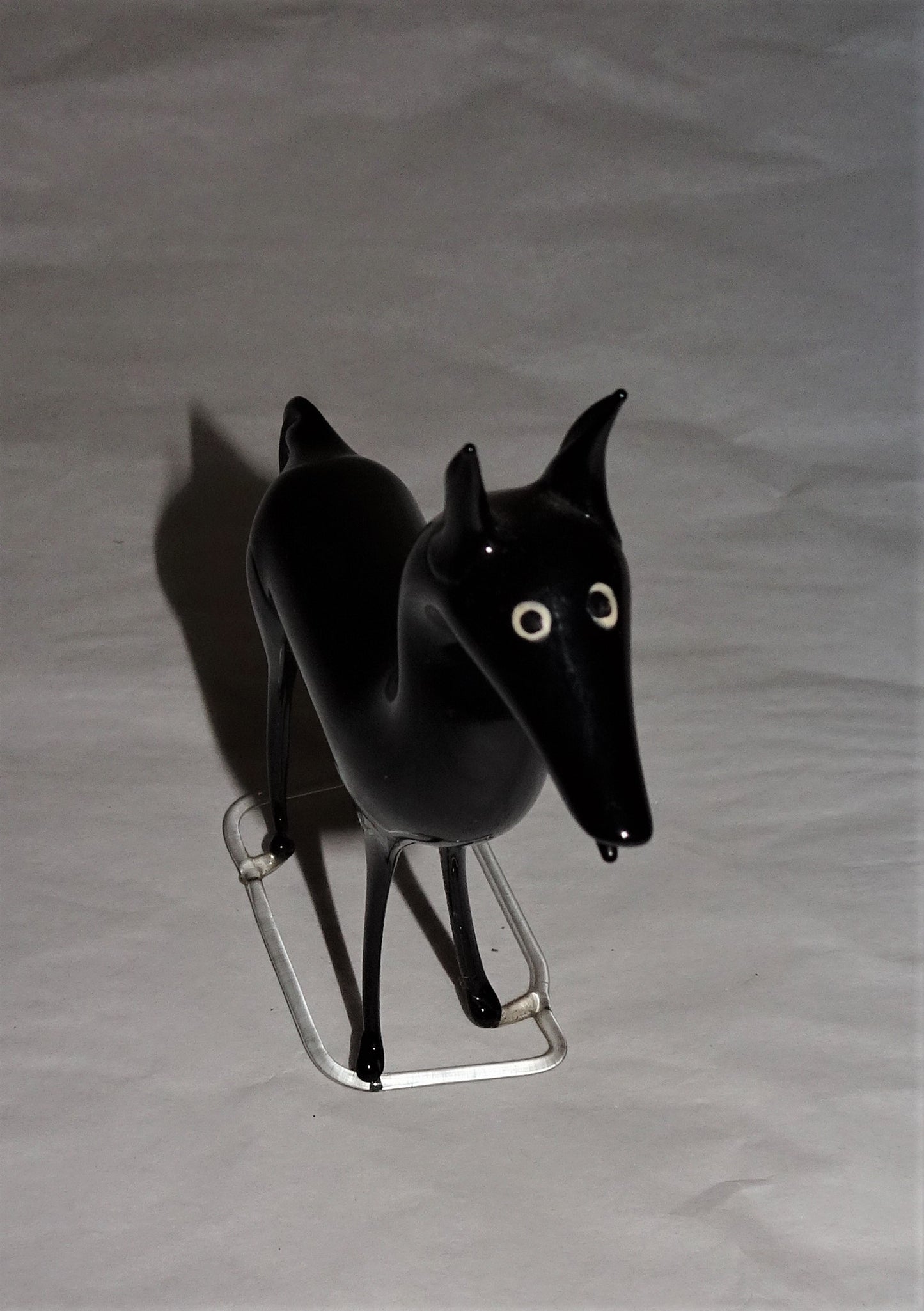 A Beautiful Old German Coal-Black Art Glass Horse, circa 1920