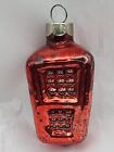 Very Nice, Vintage Antique USA Red Lantern Christmas Ornament ~1950s