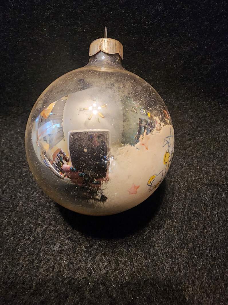 ANTIQUE GLASS DISNEY'S THUMPER MADE IN USA CHRISTMAS TREE ORNAMENT ~1950.