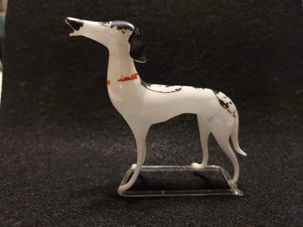 Rare Antique German Art Glass/Bimini Dog Ornament Circa 1920